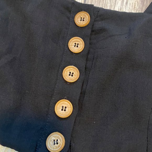 Lulus Black Sweet As Ever Cropped Button Front Tank Top - Picture 5 of 11